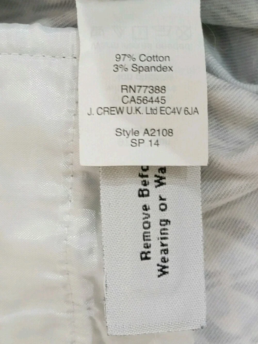 J.Crew Cafe Capri Pants Size 2 Blue White Geometric Pattern Stretch Ankle Crop
